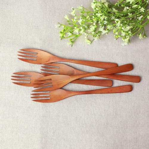 みよし漆器本舗 フォーク 大 食洗機対応 18cm 5本セット 木製 紀州PROコート 漆塗り