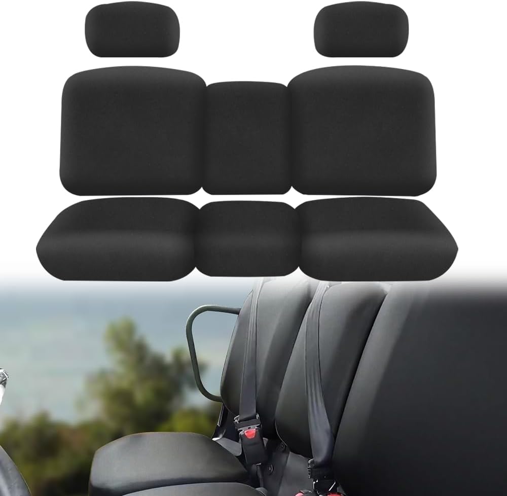 UTV Seat Covers, Waterproof Split Bench Seat Cover Set w/Headrest Cover Fit for Can Am Defender HD7 HD9 DPS CAB