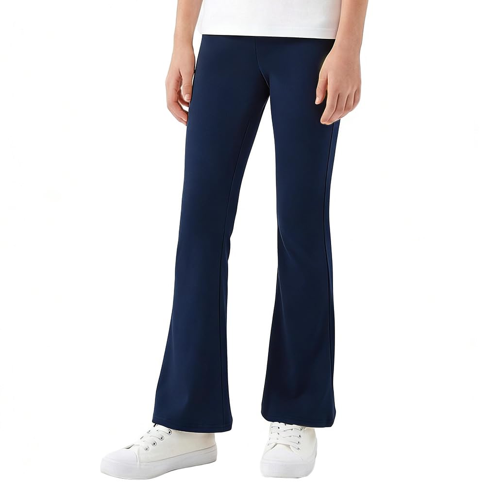 JinBei Leggings Niñas Algodón Pantalones Acampanados Mallas Largos Transpirable Cintura Elástica Cómodos Ropa Infantiles Escuela Baile Deportes 7-16 Años
