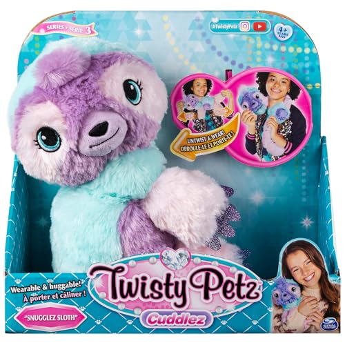 Twisty Petz Cuddlez, Snugglez Sloth Transforming Collectible Plush for Kids Aged 4 and Up