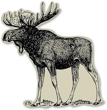 Moose Vinyl Sticker - Car Phone Helmet Bumper Sticker Decal