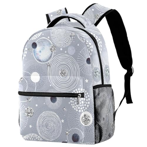 Sac à dos d'école confortable et spacieux motif bohème rétro