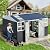 12x10 FT Metal Sheds & Outdoor Storage: Heavy Duty Garden Sheds with Dual Transparent Panels, 2x4-Pane Windows & Hinged Double Doors, Weatherproof Tool Shed for Backyard, Garden, Patio, Grey/White