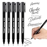 Vitoler Calligraphy Pens, Hand Lettering Pens, 5 Pack Black Ink Technical Pens For Beginners, Writin