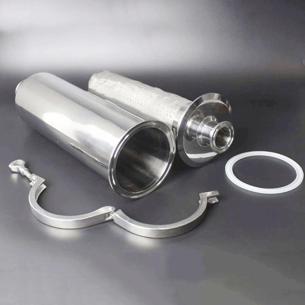Filtre en ligne à trois pinces, diamètre extérieur de tuyau de 19 mm, diamètre extérieur de 50,5 mm, 1 pièce, acier inoxydable SUS 316(30 Mesh)