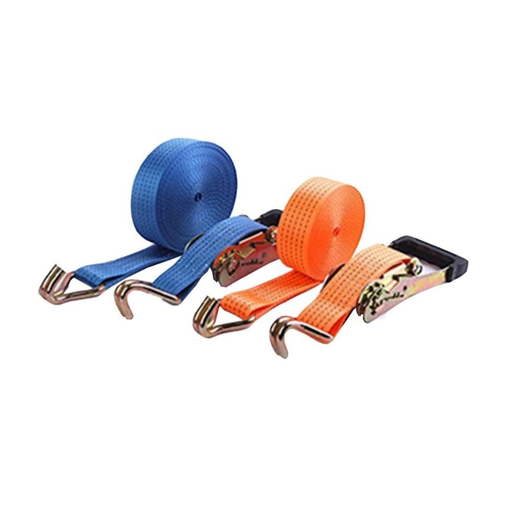 Correas de Amarre de trinquete Correas tensoras de 5 t de tracción Ancha de 2 Pulgadas Correas de Amarre Correa de fijación de Carga para electrodomésticos en Movimiento Equipo de césped Correas de