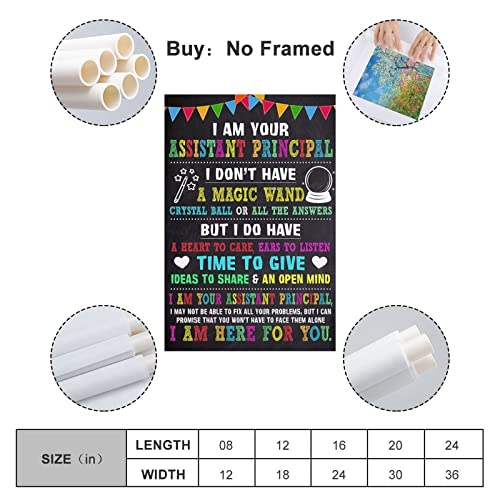 Kjhg Educator Poster Rbwi Am Your Assistant Principal Poster Decorative Painting Canvas Wall Art Living Room Posters Bedroom Painting 12X18Inch(30X45Cm) #TOP1