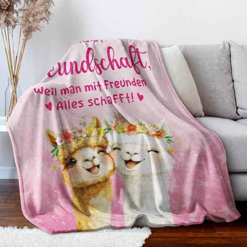 Juratar Sinnvolles Beste Freundin Geschenke, Freundschaft Geschenk – Lustige Decke Geschenk Freundin Geburtstag, Weihnachten, Abschluss, Aufmunterung oder als Seelenschwester Geschenke 157 × 132 cm