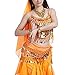 BellyLady Gold Coins Belly Dance Hip Scarf, Wholesale Dance Belt & Gypsy Bracelet-Orange