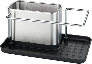 Wenko 54709100 Sink Organizer, Stainless Steel, Silver, 10.5 x 12 x 21 cm