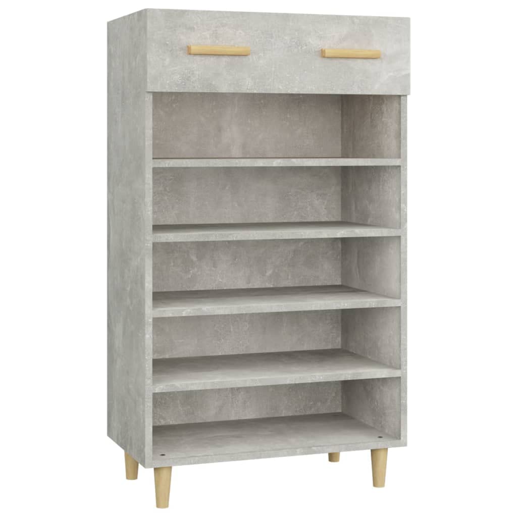 Armario de pasillo moderno color gris hormigón ideal para organizar la entrada de casa