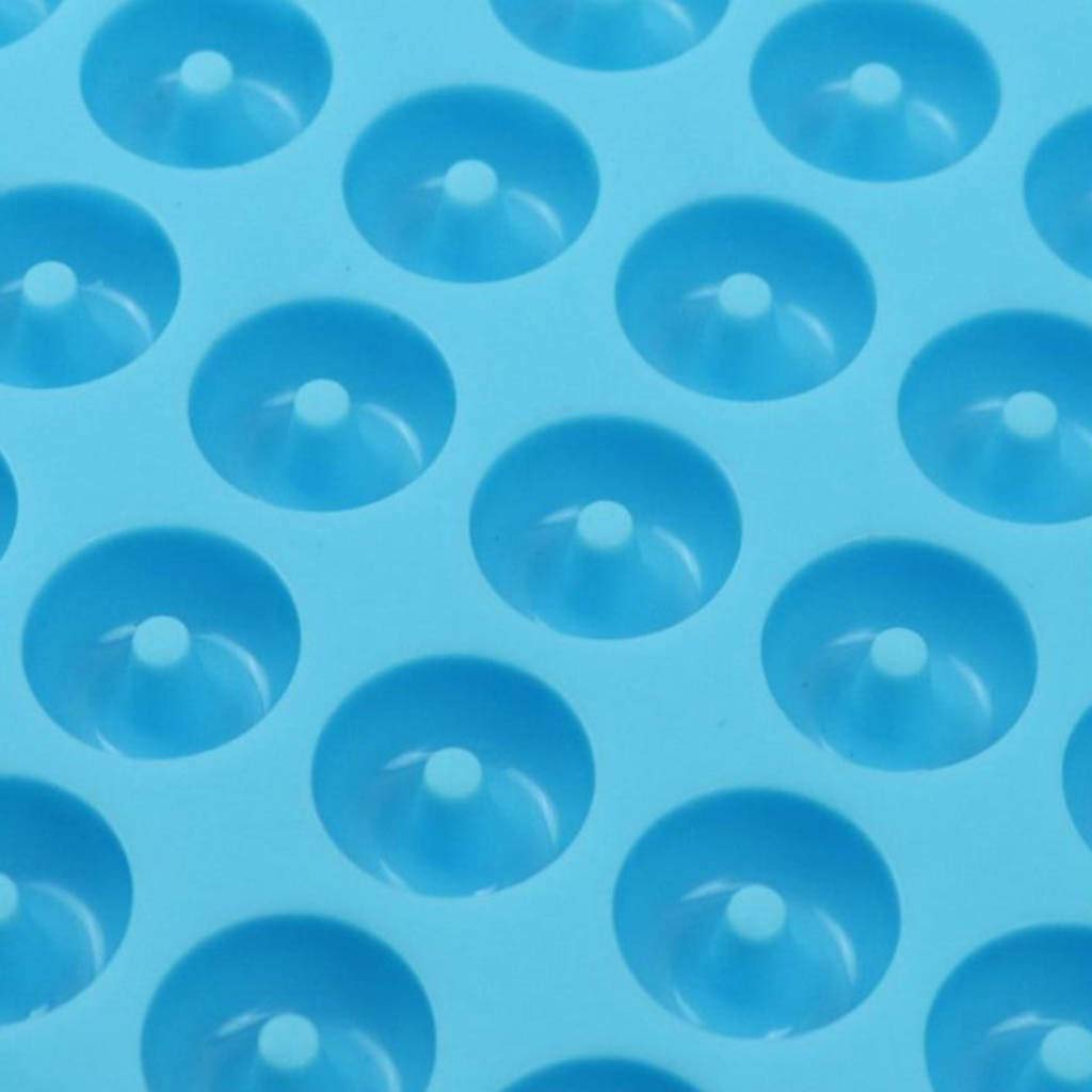 Lot de 10 moules en silicone pour mini donut, chocolat, biscuit, gâteau, 48 cavités, violet
