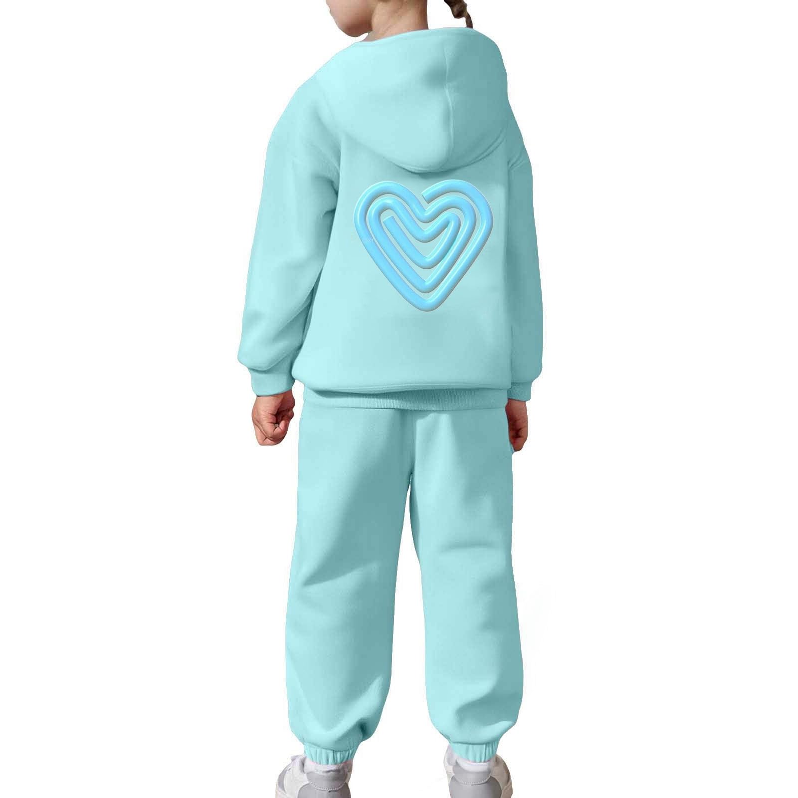 Conjunto Invierno Niña Deportivo Sudadera Con Capucha Y Pantalones Estampado Informal Completo Chandal Running Niña Holgados Baggy Elegante Comoda Primavera Otoño