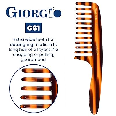 Giorgio G61 Extra Wide Tooth Detangler Comb, Large Ireland | Ubuy