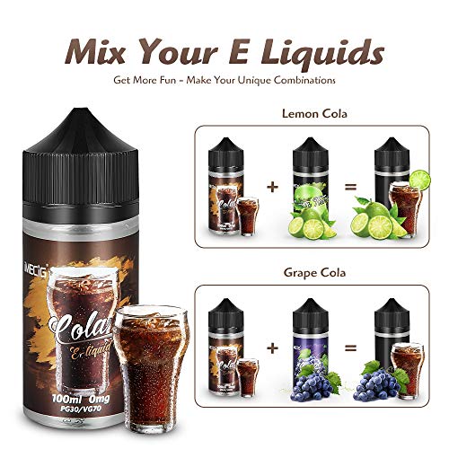 IMECIG® Cola E Liquid für E Zigaretten/E Shisha, Liquids 70VG/30PG Vape Eliquids, 100ML, ohne Nikotin – Bild 5