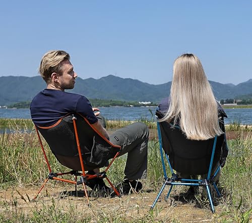 Image of MARCHWAY Ultralight Folding Camping Chair, Heavy Duty Portable Compact for Outdoor Camp, Travel, Beach, Picnic, Festival, Hiking, Lightweight Backpacking (Orange)