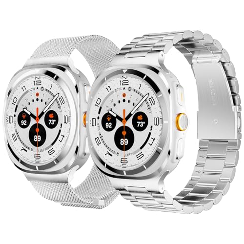 Image of Suplink Stainless Steel Metal Band Compatible with Apple Watch 45m 44mm 42mm 41mm 40mm 38mm, Metal Replacement Strap for iWatch Bands Series 8 7 6 5 4 3 2 1 SE