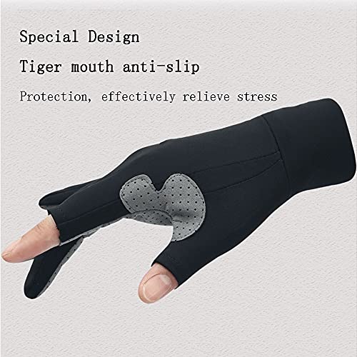 image for Fingerless Train Gloves, Breathable and Non-Slip Silicone Grip Glove,K