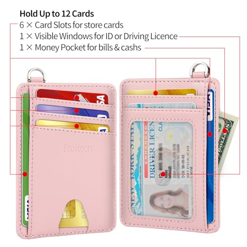 Image of Slim Minimalist Front Pocket Wallet, RFID Blocking Credit Card Holder Wallet with Detachable D-Shackle for Men Women