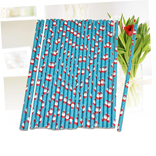 25 pitillos de papel desechables navideños miniatura 5