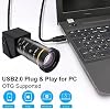 Cámara web de transmisión 4K SVPRO con lente de zoom de 5-50mm, salida dual USB y HDMI, cámara de zoom óptico 10X de enfoque manual H.264 de visión industrial para PC/monitor/TV/proyector 6