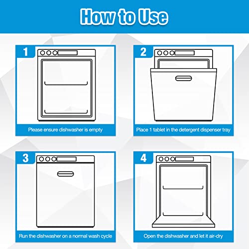 Dishwasher Cleaner And Deodorizer 28 Pack-Deep Cleaning Dishwasher Machine Tablets For 12 Months Supply-Eco Friendly Cleaning Descaler Pods Formulated To Remove Residue,Limescale,Odor-Lemon Scented #TOP2