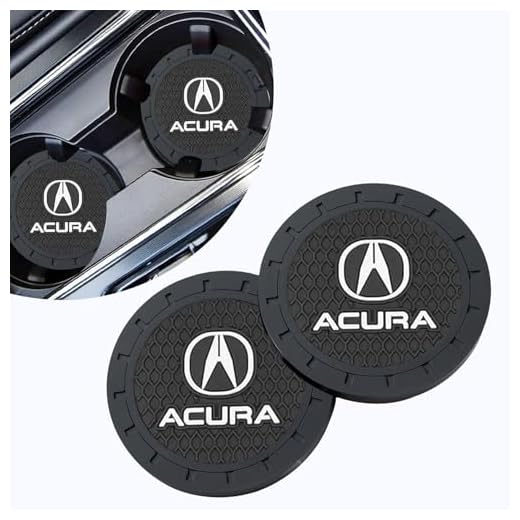 2Pcs Slicone Car Cup Holder Coaster, Auto Cup Holder Insert Coaster Compatible with Acura All Model, Car Accessories Interior for Women and Man, Black
