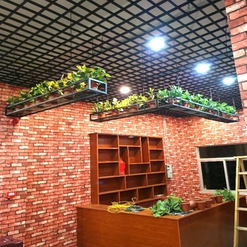 Étagère à vin de plafond pour bar et restaurant avec support plantes - 5