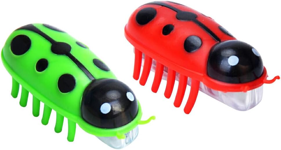 Ailan2 Pieces Mini Beetle Electric Insect Cat Dog Mouse Bug Automatic Toy Party Favors Funny Battery Operated Pet Play Toy