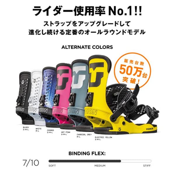 ユニオンフォース　22-23 ホットピンク美品 UNION BINDING ユニオン FORCE 22-23 Mサイズ 22-23 UNION(ﾕﾆｵﾝ