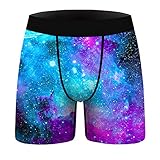 Ainuno Mens Underwear Blue Boxer Briefs for Men Funny Boxers Trunks Cool Underwear Shorts Novelty Bo