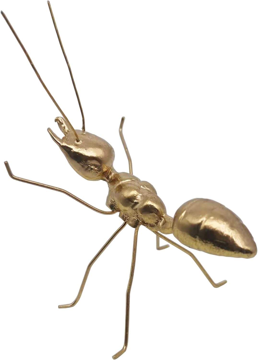 Gold Ant Sculpture Solid Metal Insect Ornament Mini Ant Figurine for Home Office Garden Desktop Decor