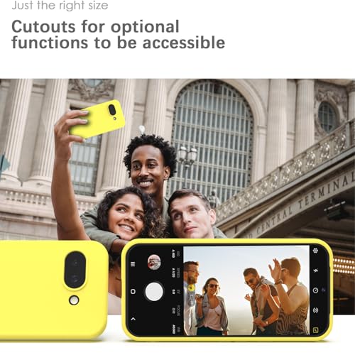 Coque Google Pixel 9A jaune antidérapant contre chutes et saleté
