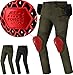 Produktbild SHIMA Giro Motorrad Hose Herren mit Protektoren Airforce Knieprotektoren Motorradhose Kurzgrößen Hosen für Mann Protektorenhose Textilhose Urban Stretch Cargohose Lang (Männer, Khaki, 30/32)