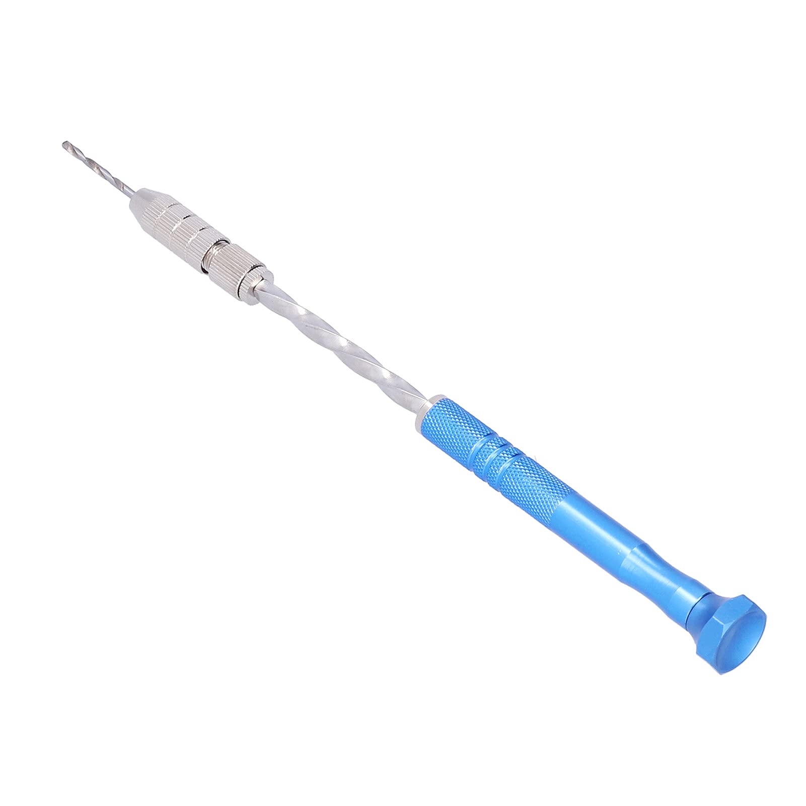 Hand Drill, Pin Vise Hand Drill Bits, Micro Mini Twist Drill Bits Set, Jewelry Carving Drill Blue Stainless Steel Punching Drilling Tool for Woodworking Stainless Steel to Rotate Metal
