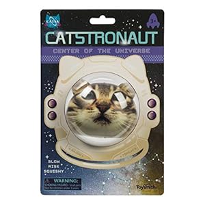 Toysmith Catstronaut Slow-Rise Squishy Ball – Small Outer Space Stress Ball, Cat Astronaut Squishy Toy, Space and Animal Stress Relief Balls