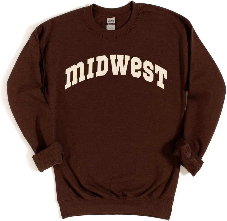 Studio 9Thirty3 Unisex Midwest Trendy Comfy Crewneck Sweatshirt