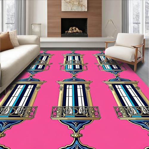 ODIKA Flatwoven High Traffic Area Rug 8x10, Bewitched Chateau Hook