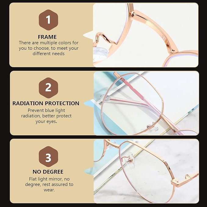 mashamart Hexagon Blue Light Blocking Glasses - Image 6