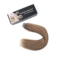 Vista 5 de ABH AMAZINGBEAUTY HAIR Cola de caballo de cabello humano Remy real para mujer, fácil de usar, 3.53 onzas, color castaño 6, 20 pulgadas