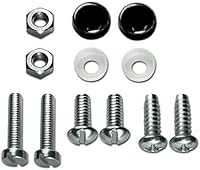 Vista 3 de Acrílico negro con logotipo Cadillac Classic, para placa de vehículo con bordes cromados