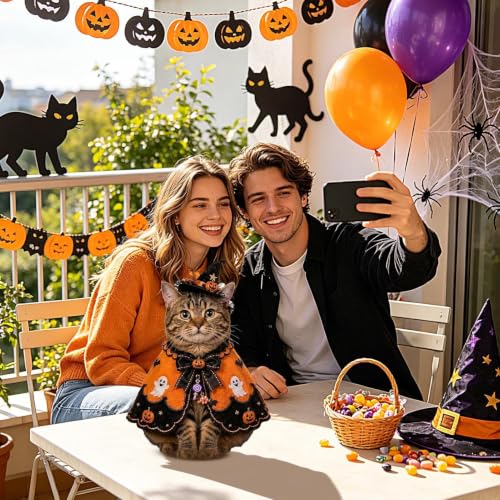 Capa de cosplay para gatos ajustable para vestimenta de roles sin estrés 3