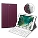 Produktbild Fintie Tastatur Hülle für iPad 9.7 2018 (6. Generation), Soft TPU Rückseite Gehäuse Keyboard Case mit eingebautem Pencil Halter, magnetisch Abnehmbarer QWERTZ Bluetooth Tastatur, Lila