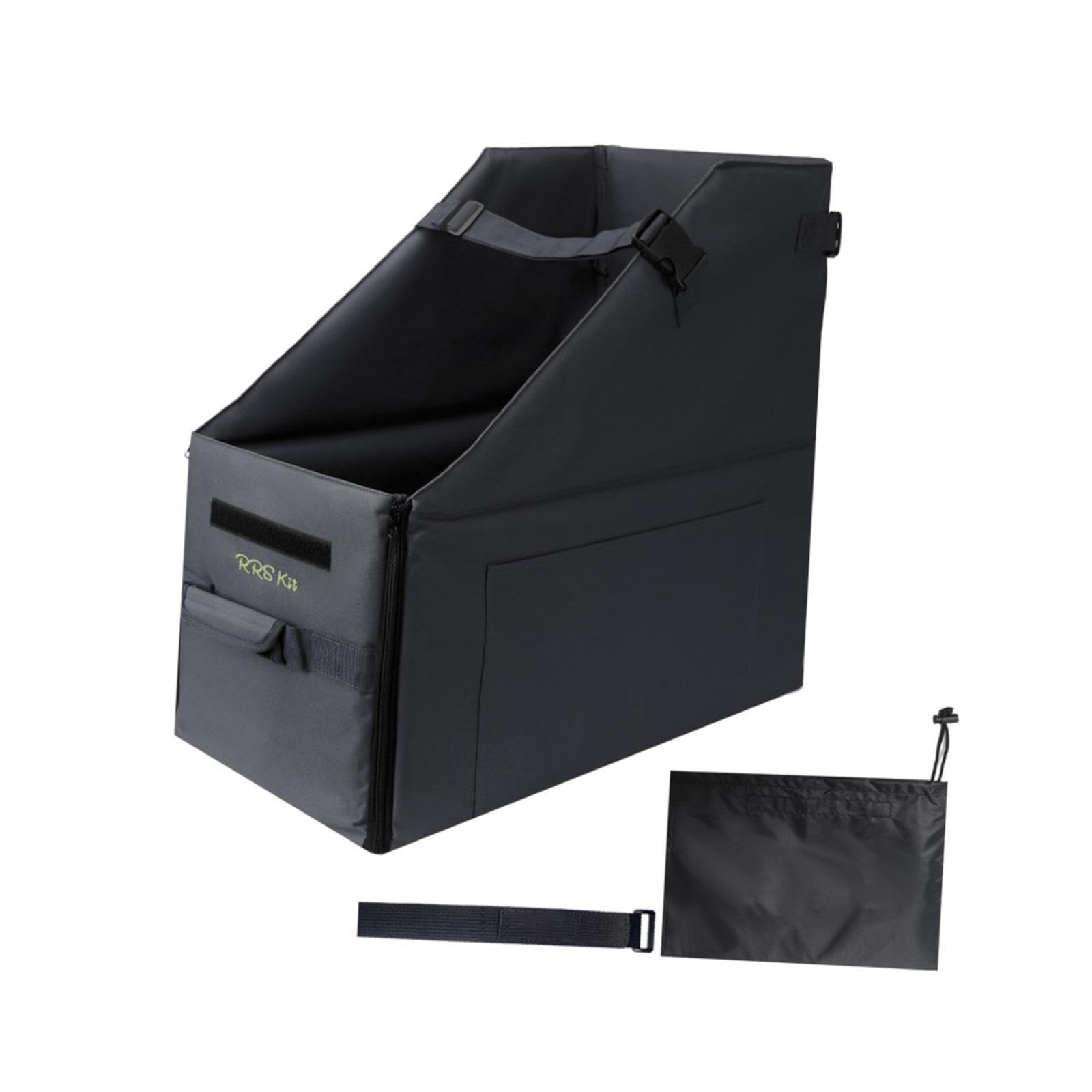 Funda para Bicicleta Plegable 14 Pulgadas, Caja de Almacenamiento y Transporte con Tablero Protector, Tela Oxford, Negro