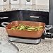 MegaChef Electric Fry Pan with Copper Non-Stick Coating, Tempered Glass Lid & Adjustable Temperature Control, Versatile Small Kitchen Appliance (11.81 Inch Fry Pan)