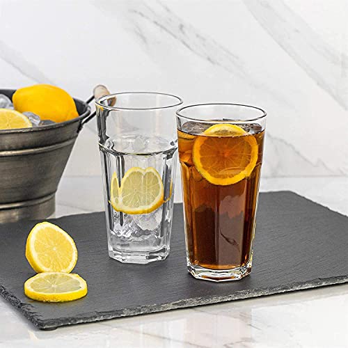 Image of 500ml Clear Glass Tumbler, Highball Drinking Glasses for Cocktails, Juices, Milkshakes Water Glass Clear Iced Tea and Glasses for Drinking Coke, Soda (Set of 2)