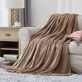 Hansleep Fleece Blanket for Couch Camel, Super Soft Camel Throw Blanket Flannel Fuzzy, Plush Cozy Blanket for All Seasons, Camel, Throw 50x65 Inches