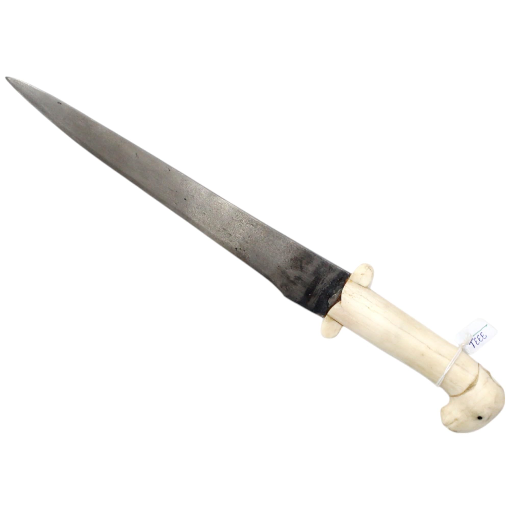 Rajasthan Gems Knife Wootz Faulad Steel Blade Natural Chip Handle Handmade k926