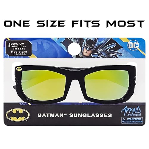Image of Sun-Staches Batman Sunglasses | DC Comics Costume Accessory | UV 400 | One Size Fits Most