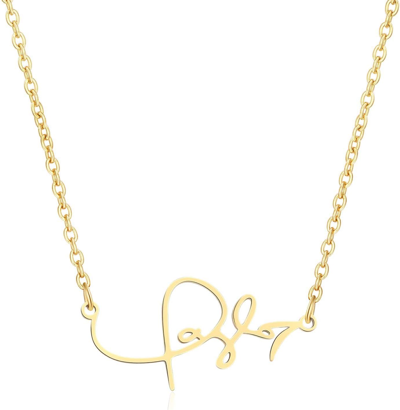 Gold Necklace Gold Lover All too well FEARLESS REP Singer Signature Necklaces for Women, TS Music Lover Gifts Inspired Necklace Gifts